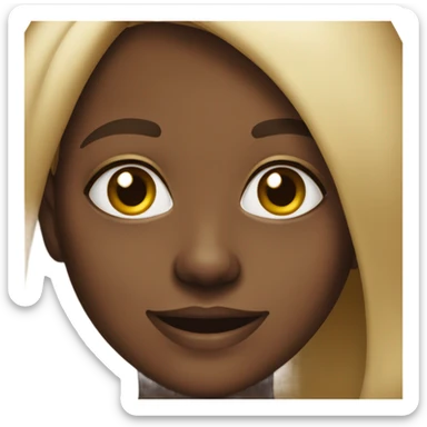 smiling dark-skinned girl portrait sticker