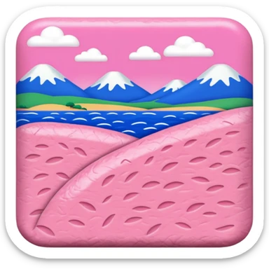 Matisse slop style pink SPAM art landscape sticker