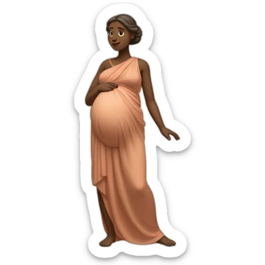 ancient greek woman pregnant sticker