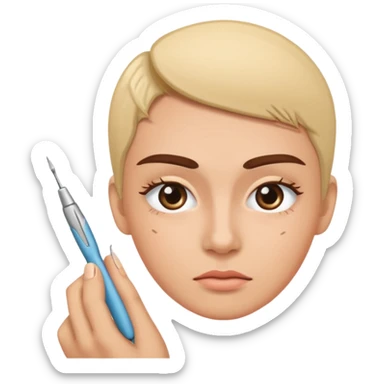 tweezers eyebrows sticker