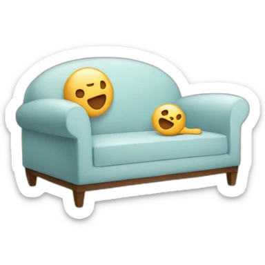 Chat sur un canapé sticker