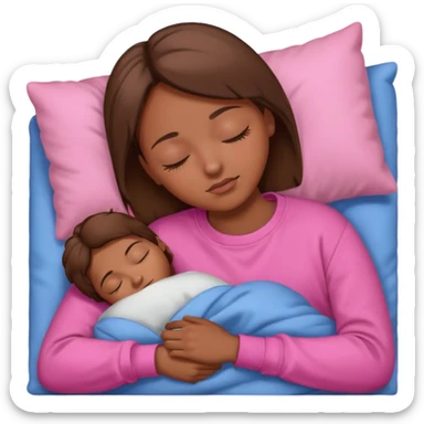 sleeping pink sweatshirt brown hair Sleeping sticker