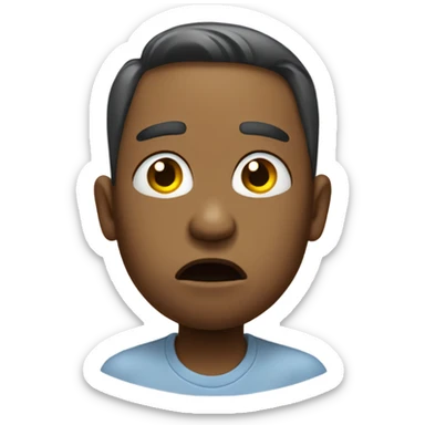 shaking head in disappointment  sticker