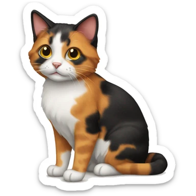 Calico cat sticker