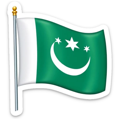 Emoji of kashmir flag sticker