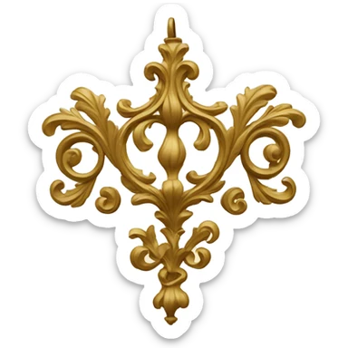 Vintage ornate ornament  sticker