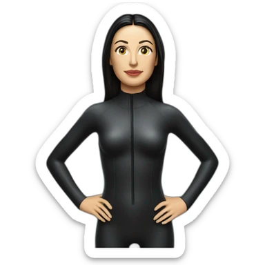 monica belucci wearing a wetsuit hyperrealistic sticker