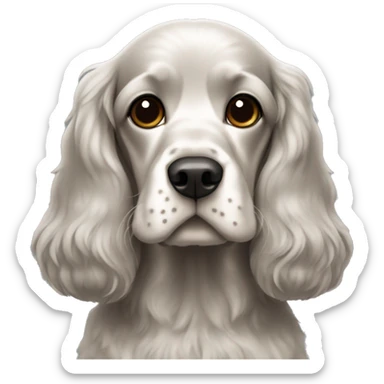 Black cocker spaniel  sticker