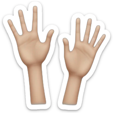 deux mains qui font un signe en forme de L vers l'extérieur sticker