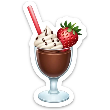 chocolate covered strawberries in a glass sticker