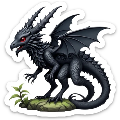 Gothic complex aesthetic-scenery-Fakémon-creature (full body) sticker