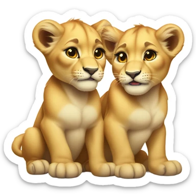 Baby lioness cubs sticker