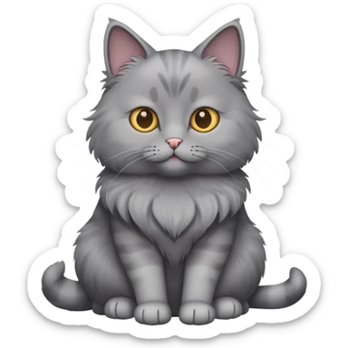 Gri beyaz olan kedi sticker