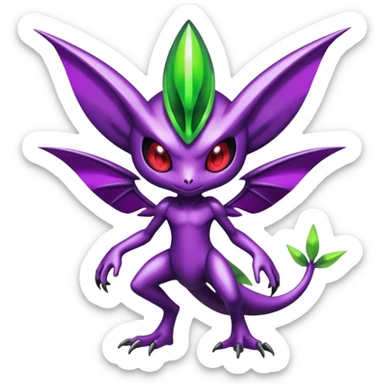 Shiny Aural Darkrai-Celebi-Genesect-Fakémon-fusion (full body) sticker