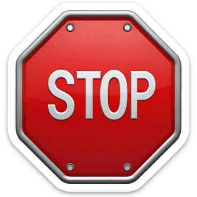  Stop no sticker