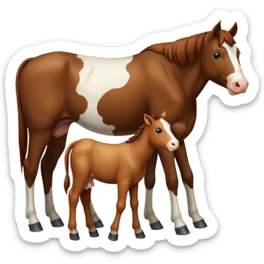 forbidden horse and cow sticker