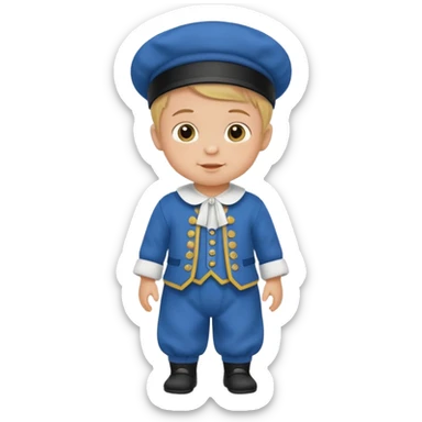 baby boy traditional dutch clothes sticker