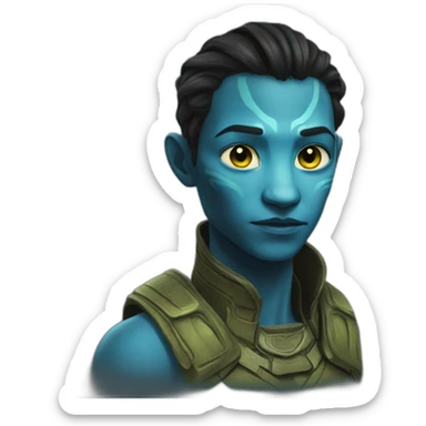 An Avatar Na'vi boy sticker