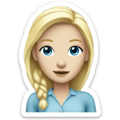 Blone white girl with blue eyes holding a lot of money sticker