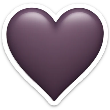 Dark mauve heart sticker