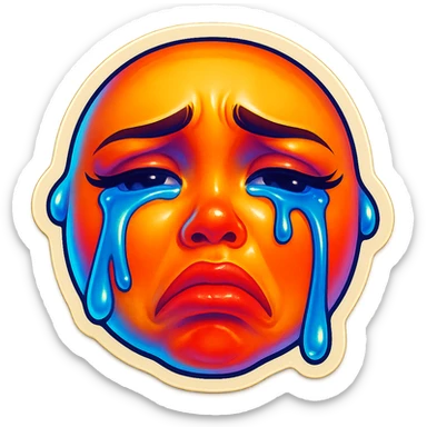 Crying Tears rolling down face 
Mouth Pout sticker