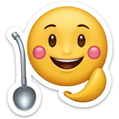 Emoji coqueto con una leve sonrisa y un dedo en la boca sticker