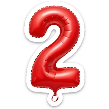 Number 7 ballon sticker
