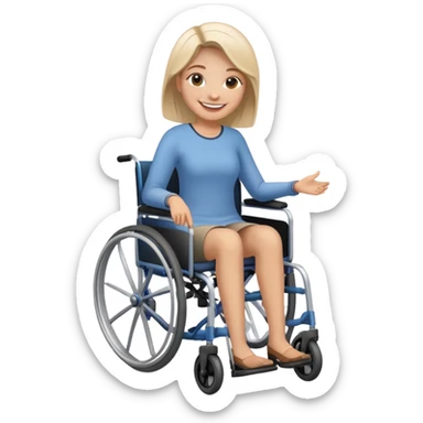woman in wheelchair sticker