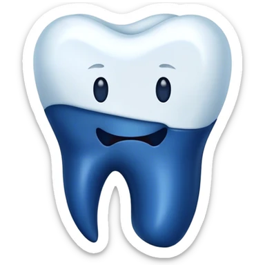 Dark blue human tooth sticker