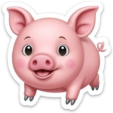 Flying pig sticker