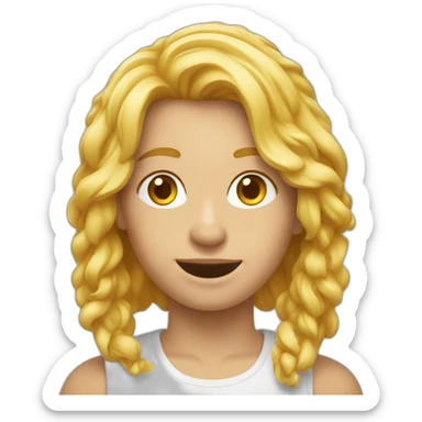 Un gars blond en corstard sticker