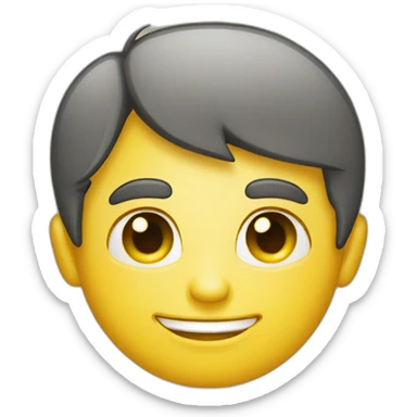 very very slight smile yellow circle sticker