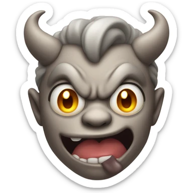 Demon Sticking Tongue Out  sticker