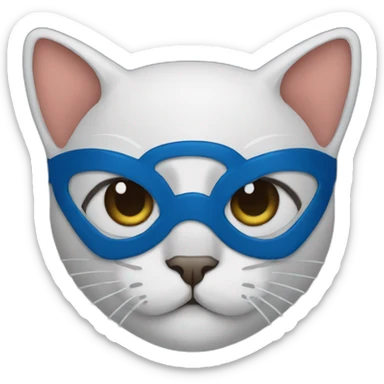 Cat wear spider man mask emoji sticker
