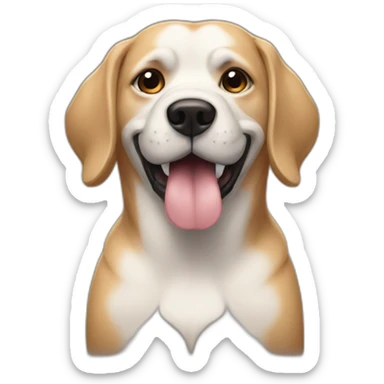 Dog and buff sticker