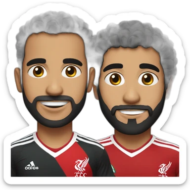 Muhammed salah in Liverpool shirt sticker
