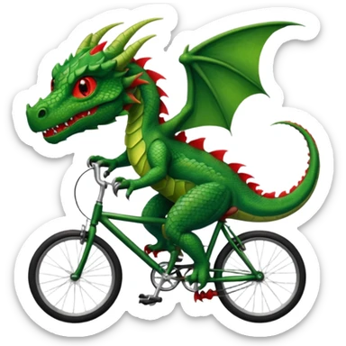 Um dragão de bicicleta sticker