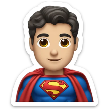 Superman in spiderman costume sticker