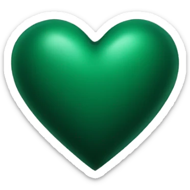 Dark green heart sticker