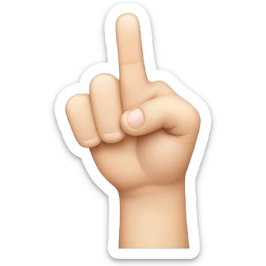 Thumb finger & pointer finger touching sticker