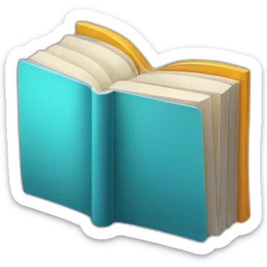 library book icon 3d fantastic sticker