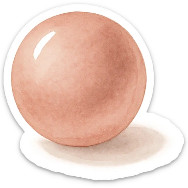 rose gold object, metallic, soft pink, minimal background sticker