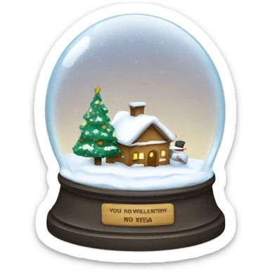 Christmas snowglobe sticker