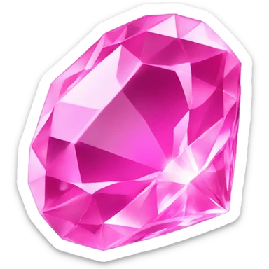 Big pink sparkly jewel sticker
