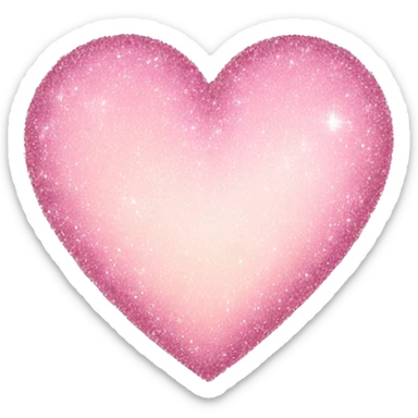 Light pink sparkly heart  sticker