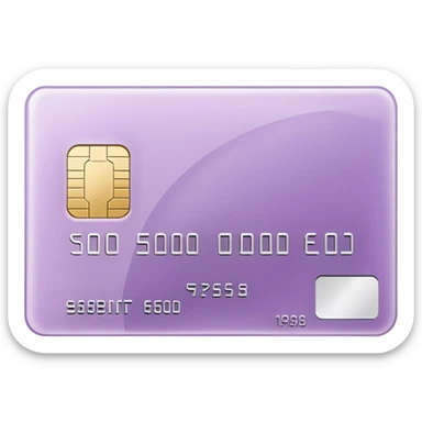 Pale purple credit card sticker