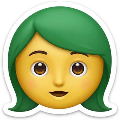 😇 esse emoji com um lança verde na mão sticker