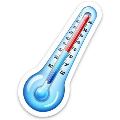 cold ice thermometer sticker