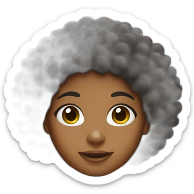 black girl with afro hairs sticker