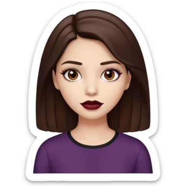 hispanic girl with brown eyes and brown hair and alt sticker